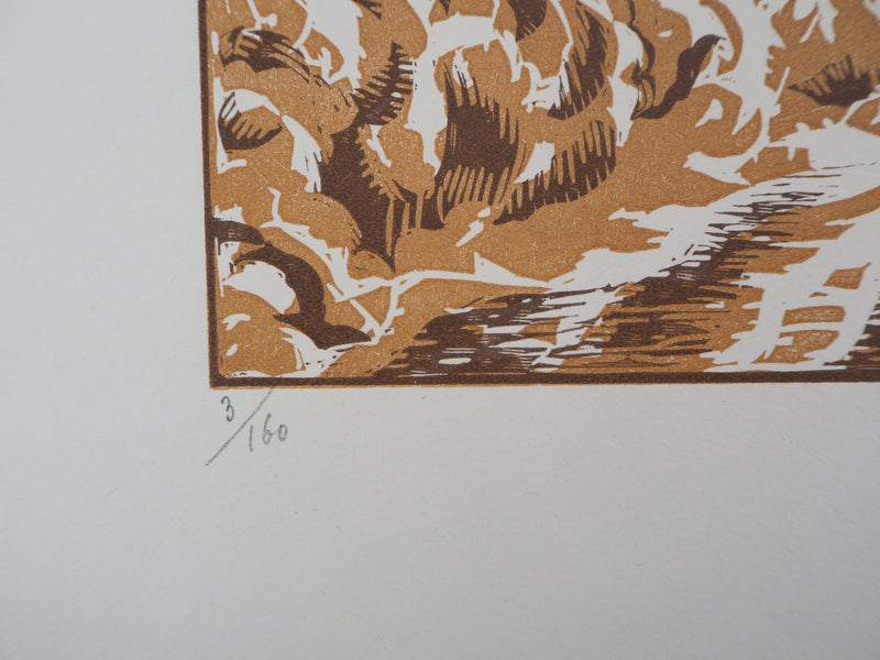Paul-Emile COLIN : La paix, 1929 - Gravure sur bois (détail)