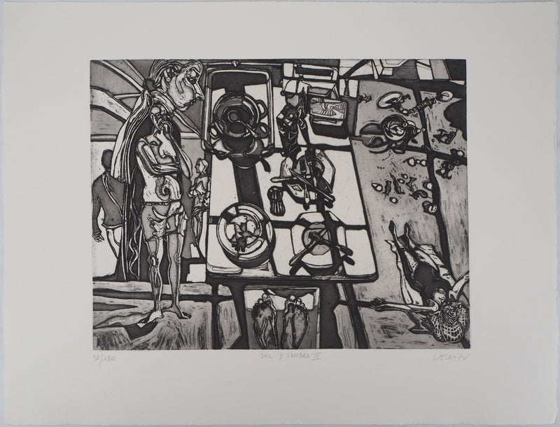 Pierre COLLIN : Sol y sombra IV - Gravure (détail)