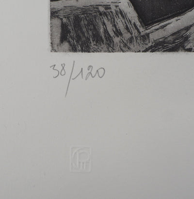 Pierre COLLIN : Sol y sombra IV - Gravure (détail)