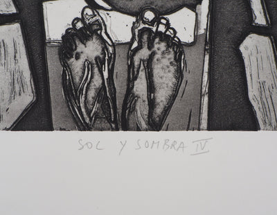 Pierre COLLIN : Sol y sombra IV - Gravure (détail)