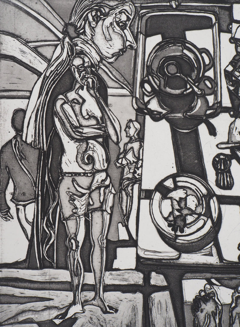 Pierre COLLIN : Sol y sombra IV - Gravure (détail)