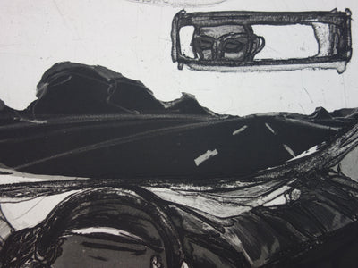 Pierre COLLIN : En voiture - Gravure (détail)