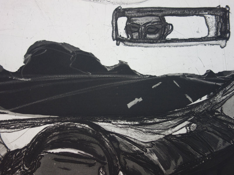 Pierre COLLIN : En voiture - Gravure (détail)