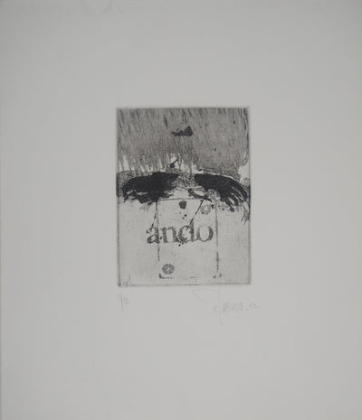 Ricardo COLMENARES : Les Andes, 1993 - Gravure (détail)