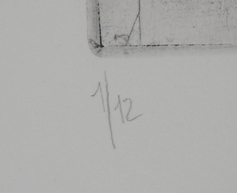 Ricardo COLMENARES : Les Andes, 1993 - Gravure (détail)