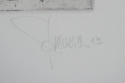 Ricardo COLMENARES : Les Andes, 1993 - Gravure (détail)
