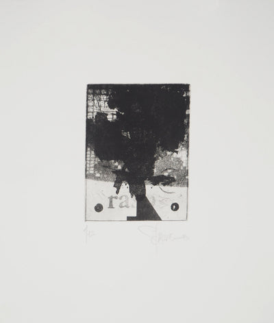 Ricardo COLMENARES : L'arbre noir - Gravure (détail)