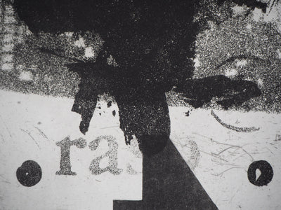 Ricardo COLMENARES : L'arbre noir - Gravure (détail)