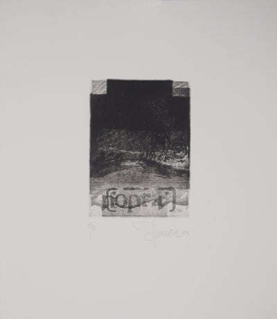 Ricardo COLMENARES : Ciel noir - Gravure (détail)