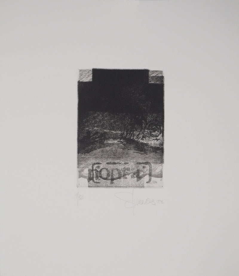 Ricardo COLMENARES : Ciel noir - Gravure (détail)
