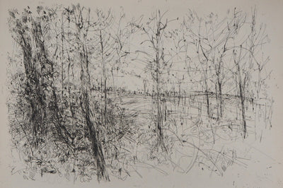 Yves-Jean COMMERE : Balade dans le bois - Gravure