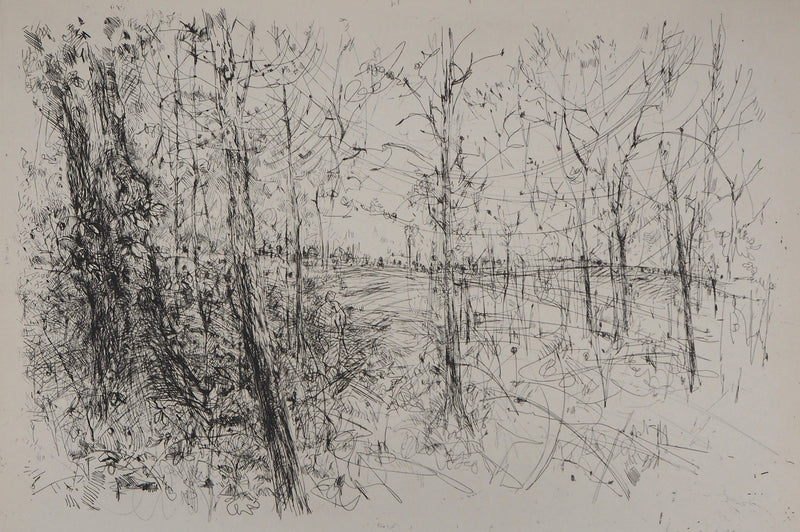 Yves-Jean COMMERE : Balade dans le bois - Gravure