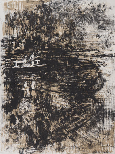 Yves-Jean COMMERE : Les pêcheurs - Lithographie