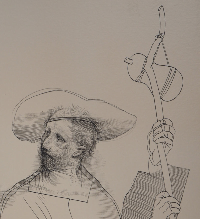 Miguel CONDE : Les Amants et le Pélerin, 1993 - Dessin (détail)