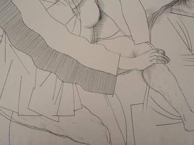 Miguel CONDE : Les Amants et le Pélerin, 1993 - Dessin (détail)