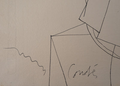 Miguel CONDE : Les Amants et le Pélerin, 1993 - Dessin (détail)
