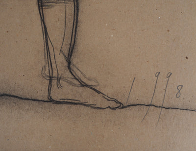Miguel CONDE : La marchande de fruits, 1998 - Dessin (détail)