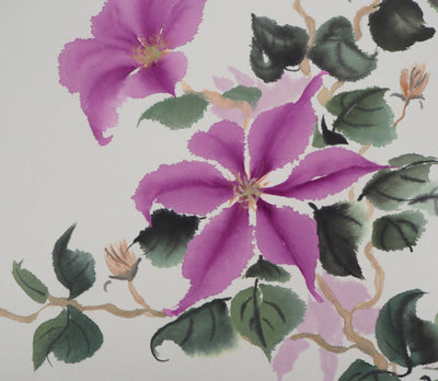 Diana COOK : Composition florale - Dessin (détail)