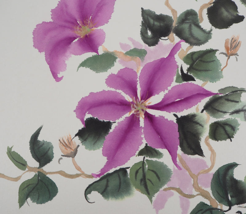 Diana COOK : Composition florale - Dessin (détail)