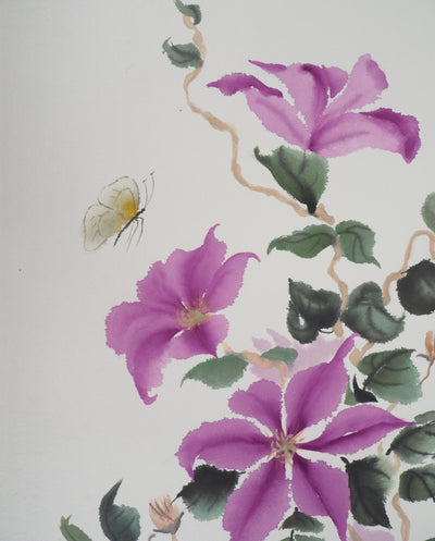 Diana COOK : Composition florale - Dessin (détail)