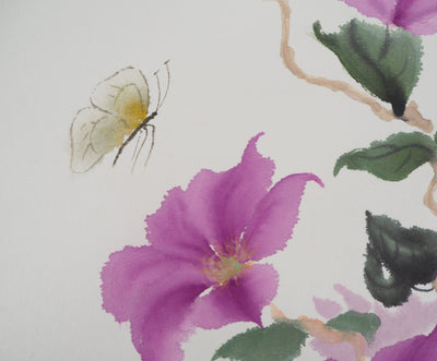 Diana COOK : Composition florale - Dessin (détail)