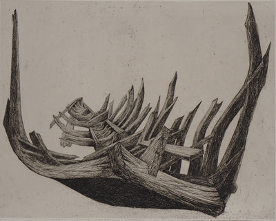 Jacques CORTELLARI : L'épave, 1967 - Gravure