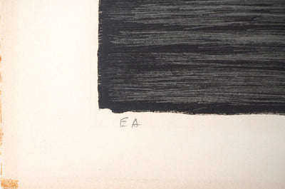 André COTTAVOZ : Abstraction sur fond noir - Lithographie (détail)