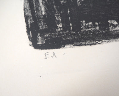 André COTTAVOZ : Les amoureux - Lithographie (détail)
