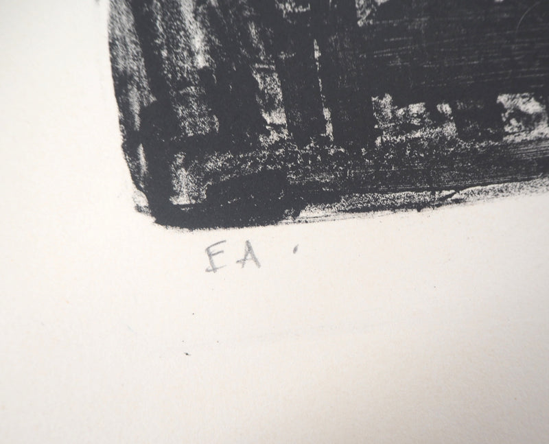 André COTTAVOZ : Les amoureux - Lithographie (détail)