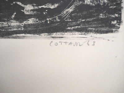 André COTTAVOZ : Les amoureux - Lithographie (détail)