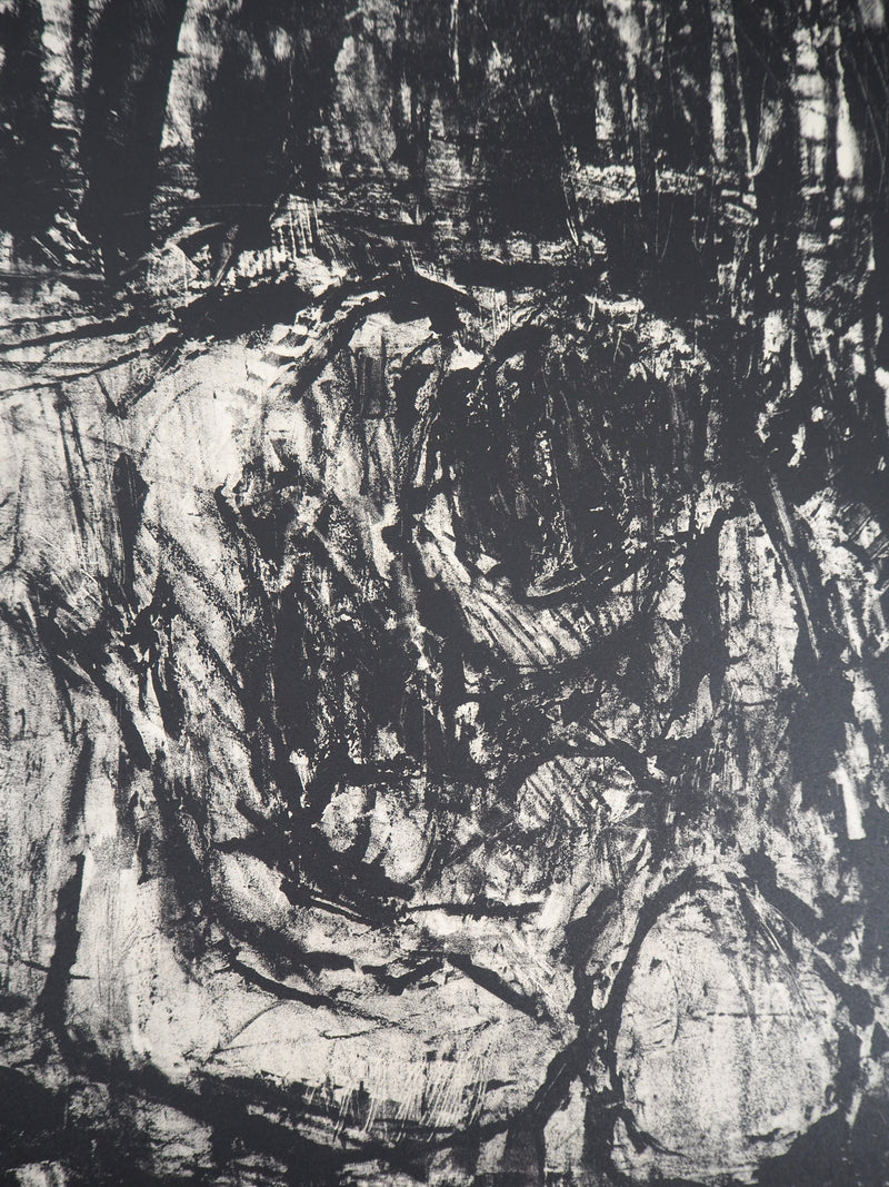 André COTTAVOZ : Les amoureux - Lithographie (détail)