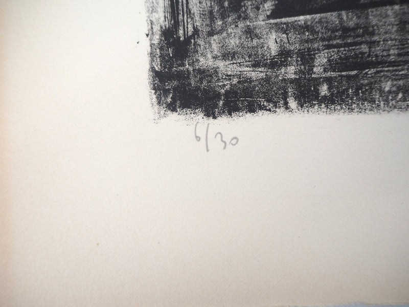 André COTTAVOZ : Les bains - Lithographie (détail)