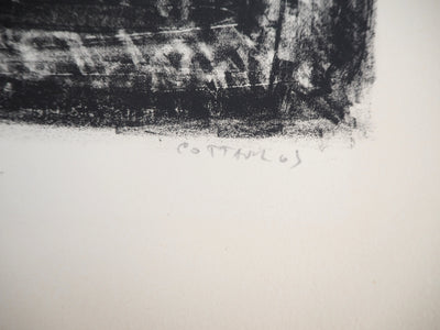 André COTTAVOZ : Les bains - Lithographie (détail)