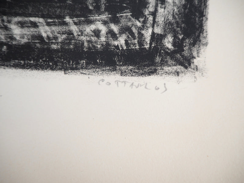 André COTTAVOZ : Les bains - Lithographie (détail)