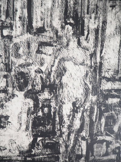 André COTTAVOZ : Les bains - Lithographie (détail)