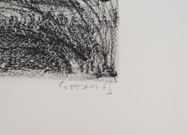André COTTAVOZ : Femme nue au miroir, vers 1976 - Lithographie (détail)