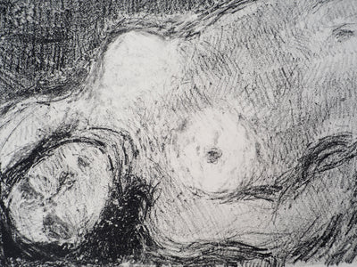 André COTTAVOZ : Femme nue au miroir, vers 1976 - Lithographie (détail)