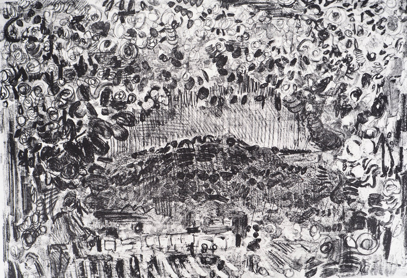 André COTTAVOZ : Fête et foule en ébullition à Vallauris, vers 1976 - Lithographie (détail)