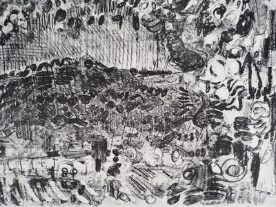 André COTTAVOZ : Fête et foule en ébullition à Vallauris, vers 1976 - Lithographie (détail)
