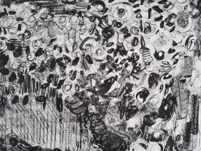 André COTTAVOZ : Fête et foule en ébullition à Vallauris, vers 1976 - Lithographie (détail)