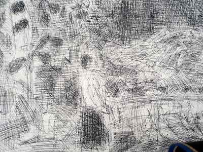 André COTTAVOZ : Foule en liesse, vers 1976 - Lithographie (détail)