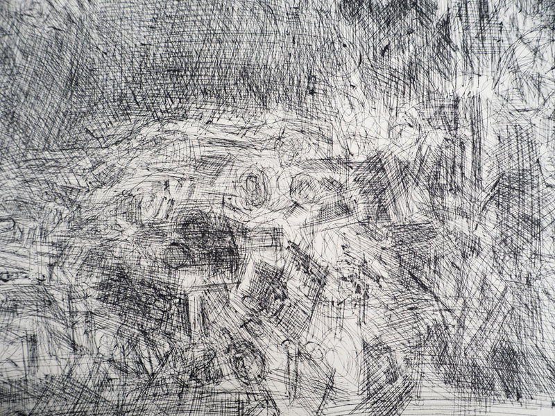 André COTTAVOZ : Foule en liesse, vers 1976 - Lithographie (détail)