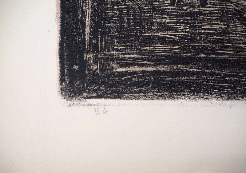 André COTTAVOZ : Le hammam - Lithographie (détail)