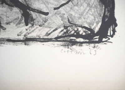 André COTTAVOZ : Nus allongés - Lithographie (détail)