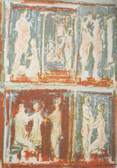 André COTTAVOZ : Scènes érotiques - Lithographie (détail)