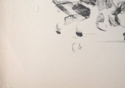 André COTTAVOZ : La ville animée - Lithographie (détail)
