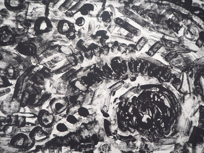 André COTTAVOZ : La ville animée - Lithographie (détail)