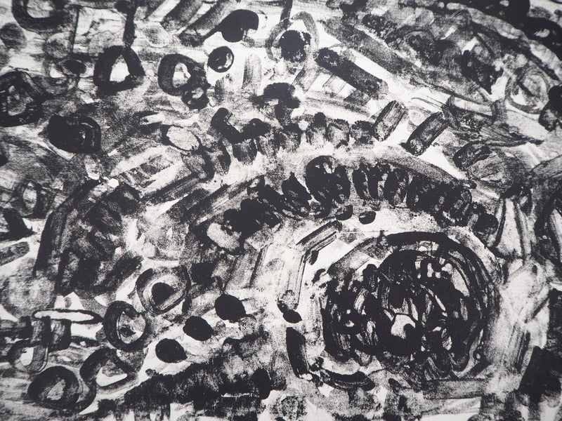 André COTTAVOZ : La ville animée - Lithographie (détail)