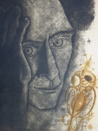 Brigitte COUDRAIN : Hommage à Friedlander - Gravure (détail)