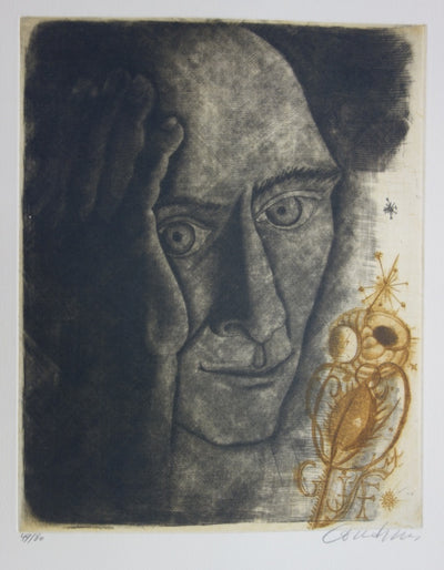 Brigitte COUDRAIN : Hommage à Friedlander - Gravure (détail)